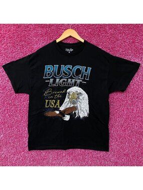 Junk Food Clothing Busch Light USA Bald Eagle Flea Market T-Shirt Large